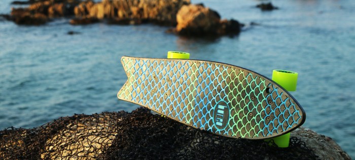 Bureo Skateboards made of discarded fishing nets!